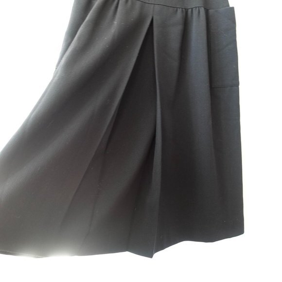 CHRISTIAN DIOR Skirt XS Black Midi Pleated Wool Silk Luxury Pret A Porter $1,850 - Picture 8 of 14